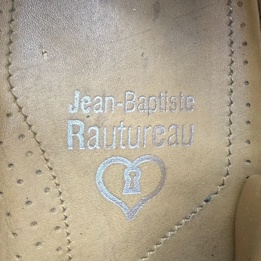 Rare Jean Baptiste Rautureau Mens 41 US 8 Beige Tan Nubuck Chunky Oxfords Hikers